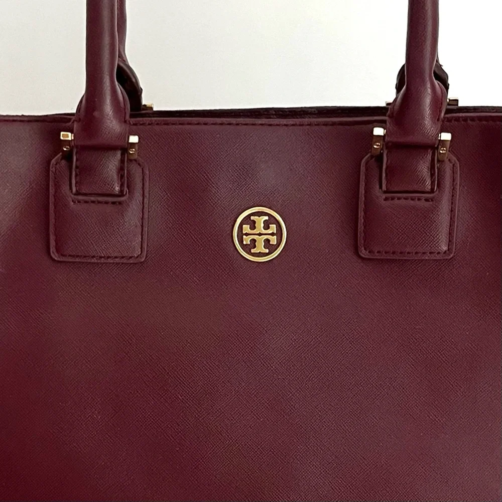 Tory Burch | Wine Burgundy | Saffiano Leather | Large Bag Tote